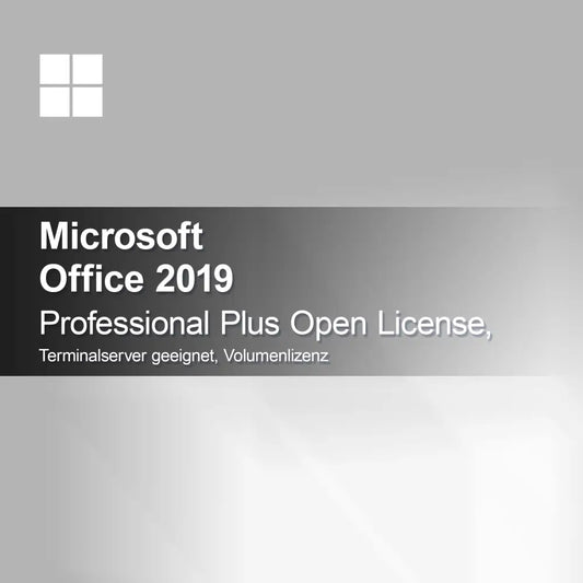 Microsoft Office 2019 Professional Plus Licencia Abierta, compatible con Terminalserver, licencia por volumen